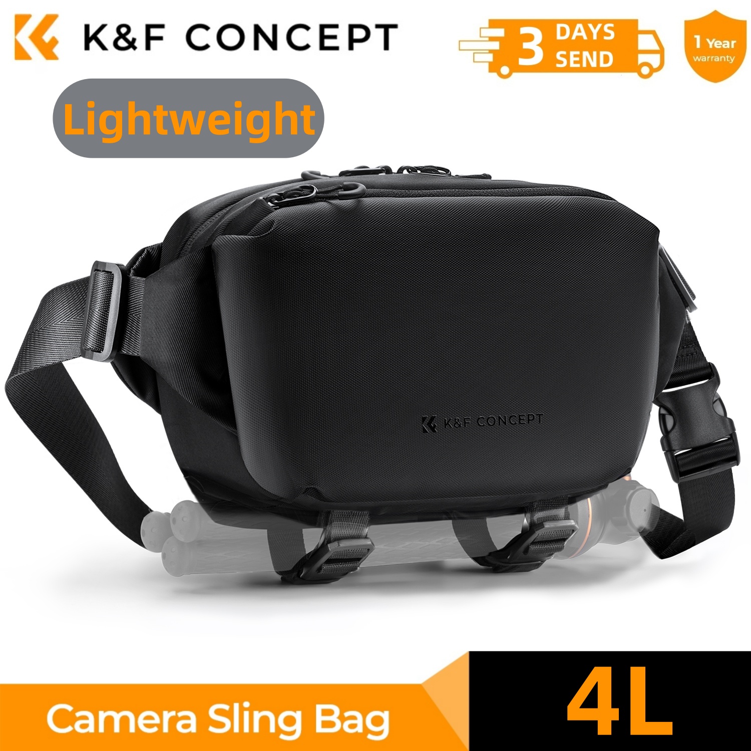 Phone Accessories For Photography - K&F CONCEPT 4L กระเป๋ากล้องแบบสะพายไหล่น้ำหนักเบากระเป๋าสะพายไหล่สำหรับถ่ายภาพสำหรับแคนนอน โซนี่ DSLR