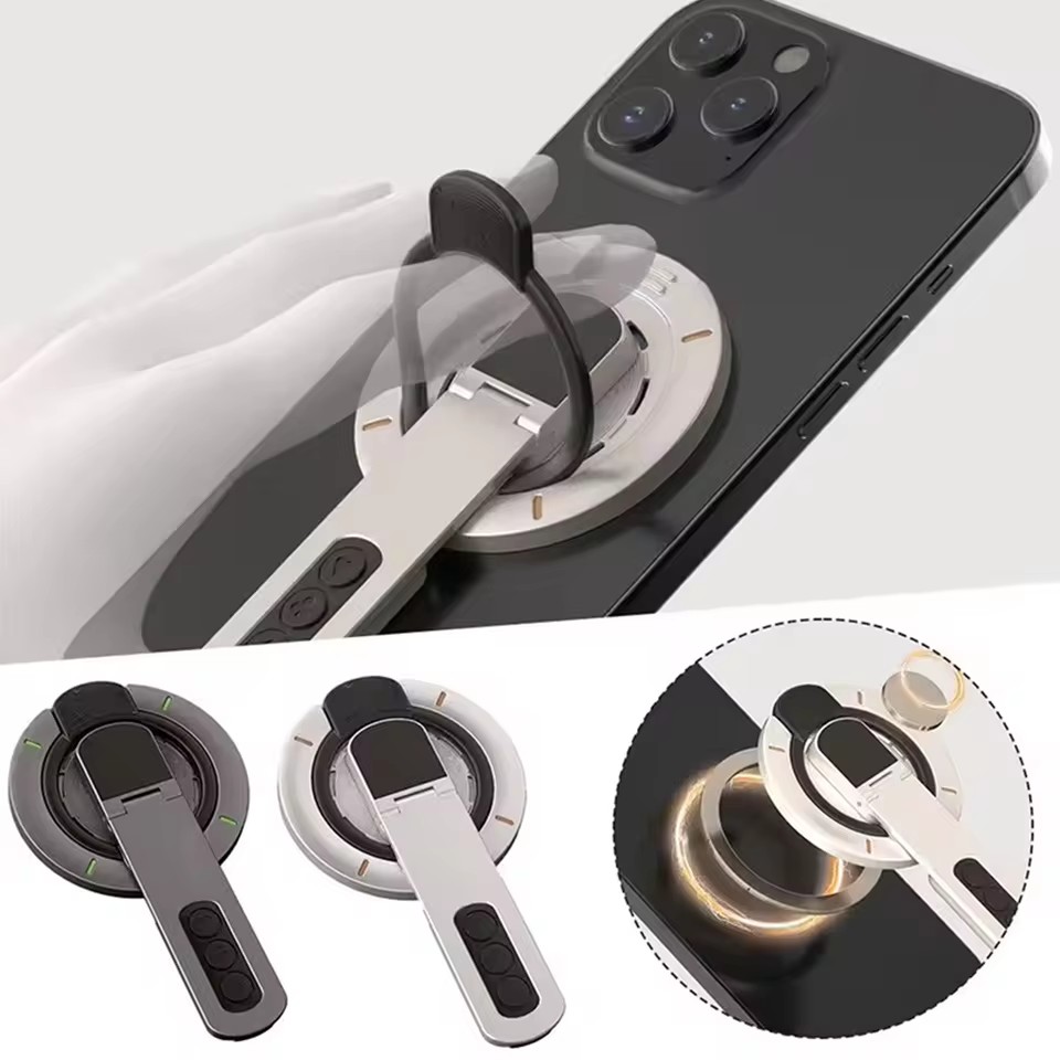 Phone Accessories Are - 1 ชิ้น 360 ° ขาตั้งโทรศัพท์มือถือแบบวงแหวนแม่เหล็ก ที่จับโทรศัพท์แบบแม่เหล็ก