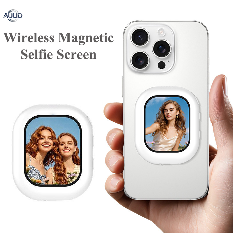 Phone Accessories For Photography - จอภาพเซลฟี่แม่เหล็กไร้สายขนาดเล็กสำหรับ iPhone 17/16 และโทรศัพท์ Android ใช้กับกล้องหลังสำหรับถ่ายวิดีโอบล็อก