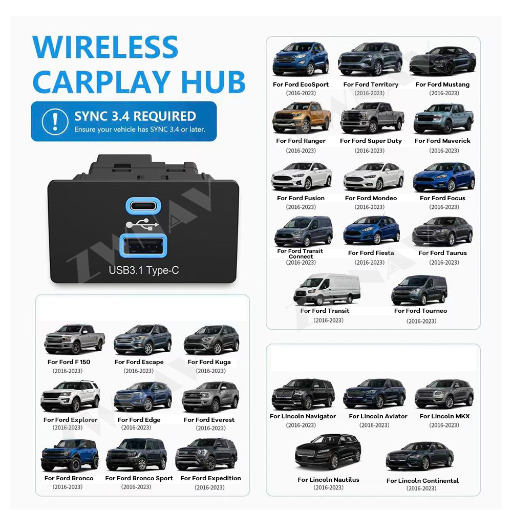 อะแดปเตอร์ Wireless CarPlay An - Usb C Hub บทวิจารณ์และราคา