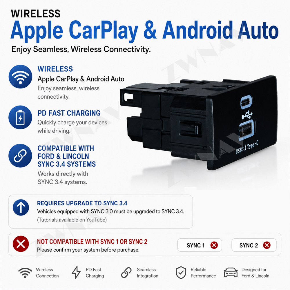 อะแดปเตอร์ Wireless CarPlay An - Usb C Hub บทวิจารณ์และราคา