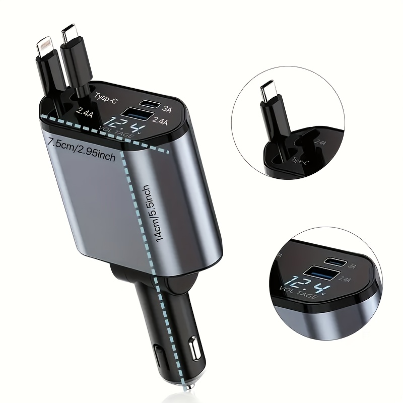 ที่ชาร์จโทรศัพท์ในรถยนต์แบบ 4- - Usb C Hub บทวิจารณ์และราคา