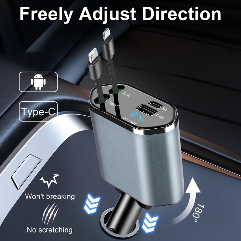 ที่ชาร์จโทรศัพท์ในรถยนต์แบบ 4- - Usb C Hub บทวิจารณ์และราคา