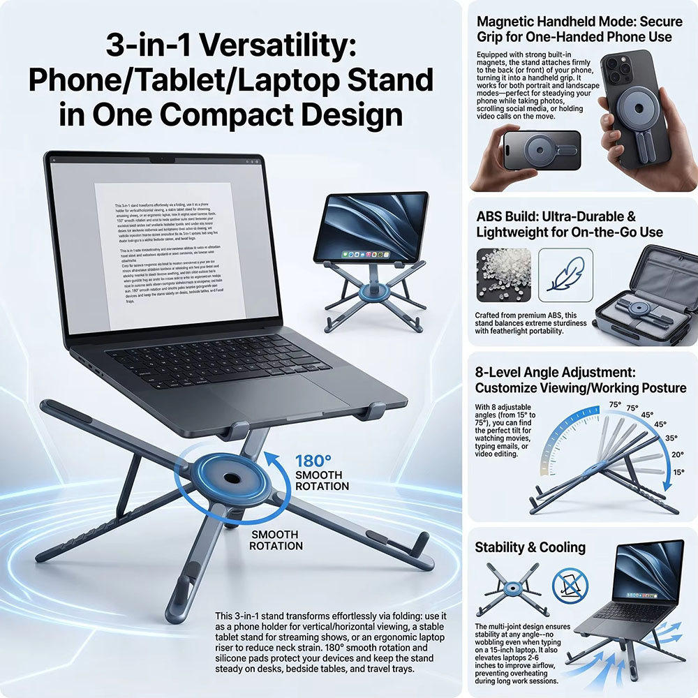 ที่วางโทรศัพท์แม่เหล็กแบบพกพาแ - Phone Accessories For Photography บทวิจารณ์และราคา