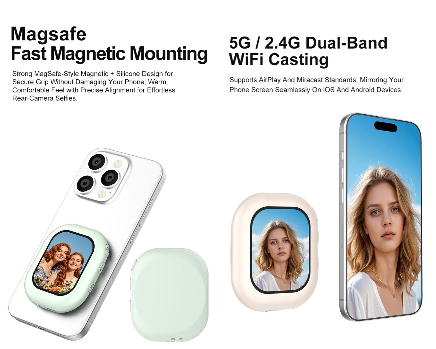 จอภาพเซลฟี่แม่เหล็กไร้สายขนาดเ - Phone Accessories For Photography บทวิจารณ์และราคา
